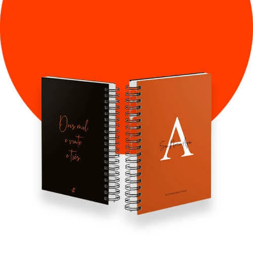 Caderno e agenda personalizada