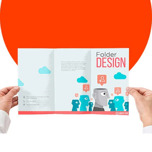 Folder personalizado para divulgação de serviços